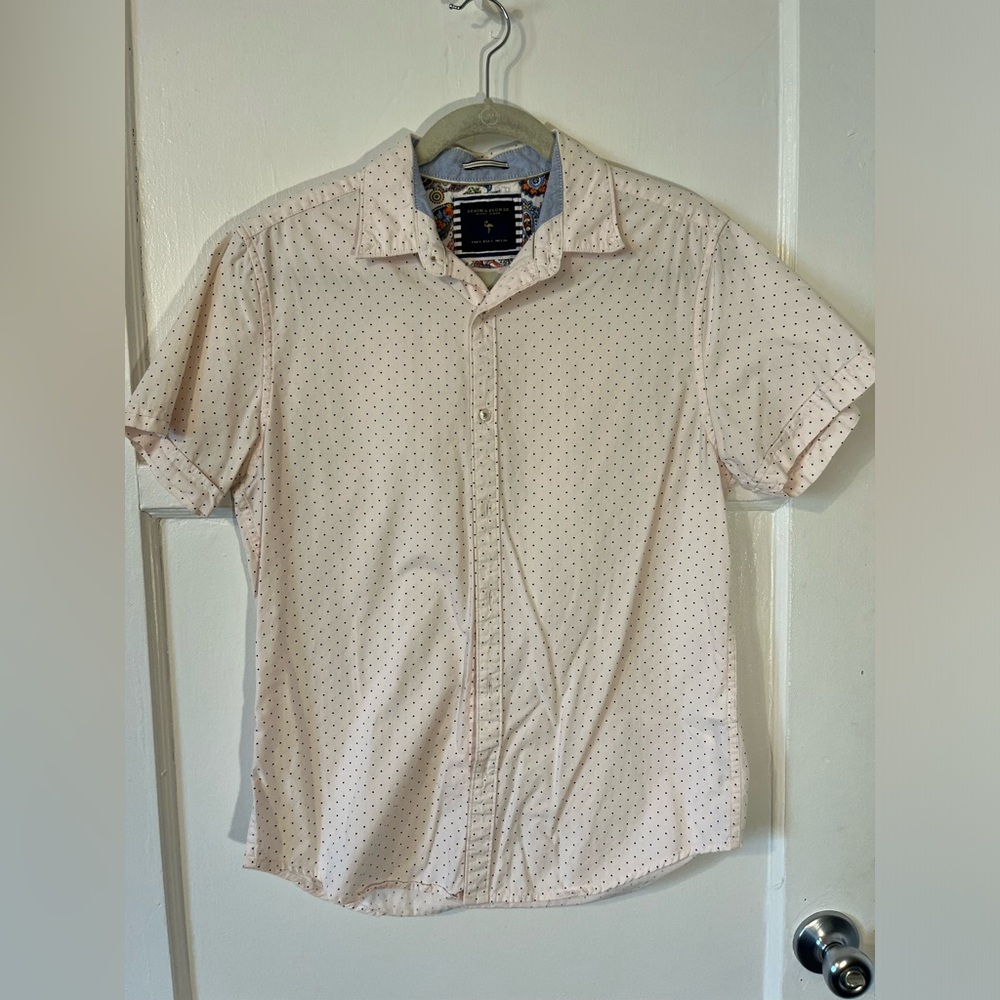 Pink Spotted Button Down